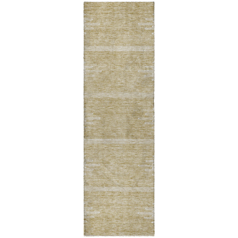Tapis à poil long de qualité supérieure lavable à la machine ADS647, Beige, Tapis de couloir 2 pi 3 po x 7 pi 6 po