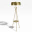 Lampe sur pied géométrique contemporaine Zephyr Gold