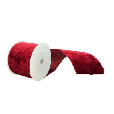 Vickerman 4"x10yd Velvet Christmas Ribbon