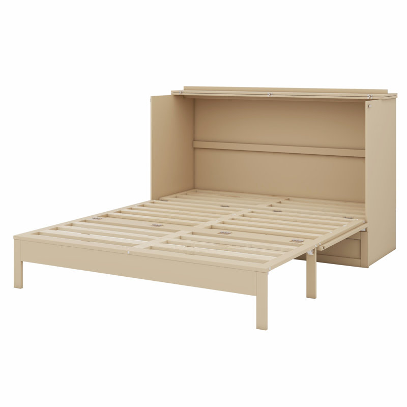 Murphy Bed With Large Drawers, Gold, Full / Double