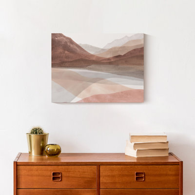 Paysage à l'aube sur toile