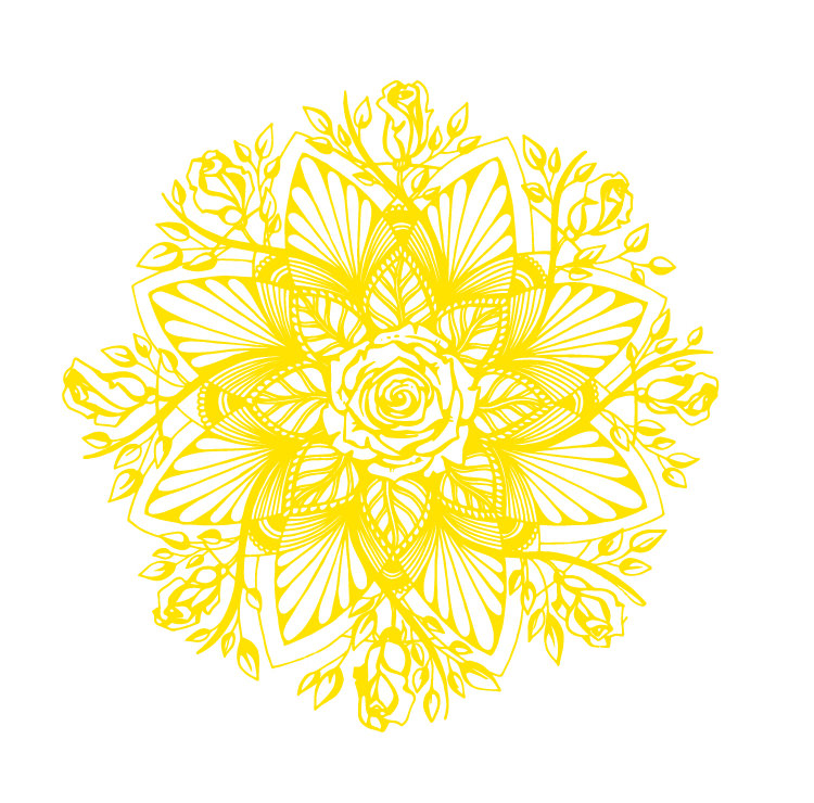 Décalcomanie murale Natazhat, Jaune