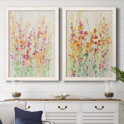 Brilliant Floral I, toile encadrée de qualité supérieure - prête à être accrochée