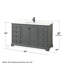 Ensemble de meuble-lavabo simple 60 po Deborah-98180543-98180546-98180547