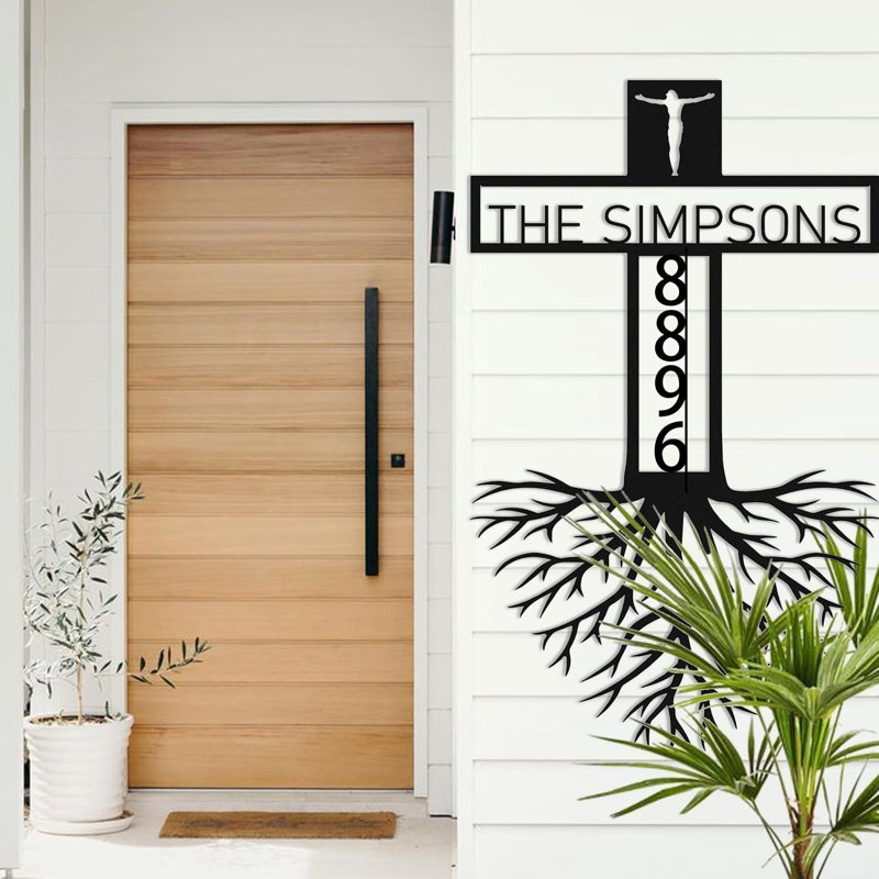 Décoration murale d'extérieur personnalisée, H 32 po x l 19 po x P 0,05 po, Oui
