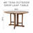 Jamer Round Teak Solid Wood Outdoor Dining Table , 48 " W 48 " D