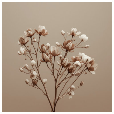 Beige Magnolia Flowers Comforter