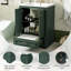 Ensemble de meuble-lavabo 24 po avec lavabo en céramique, armoire de rangement autoportante moderne avec poignées argentées, portes à fermeture douce-108804008-108804014