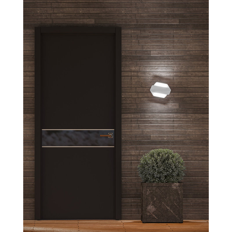 Dolomite Steel LED Flush Mounted Sconce, White, 3000K