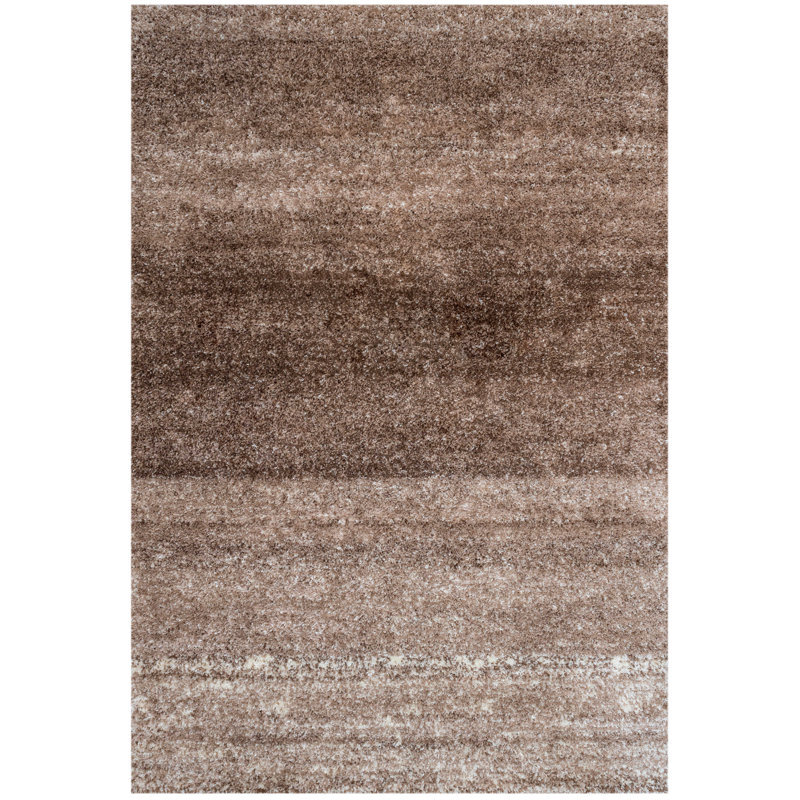 Digit Striped Shag Area Rug, Rectangle 60 x 110cm
