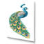 Vibrant bleu jaune et vert paon - Peinture sur toile-67228414-67228416