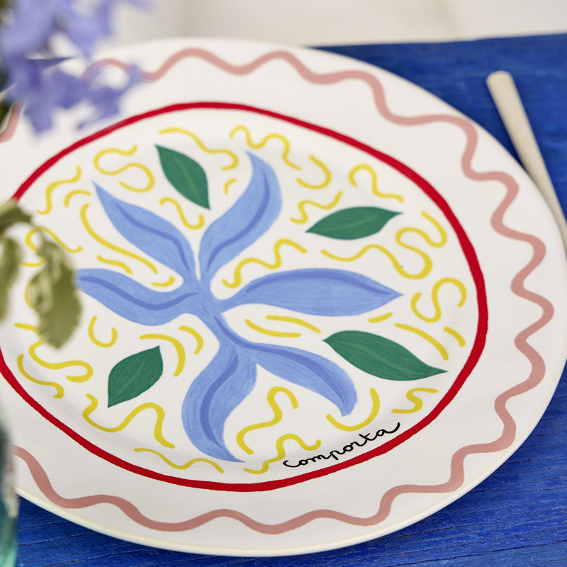 Summer Bliss Handmade Stoneware Dinner Plate