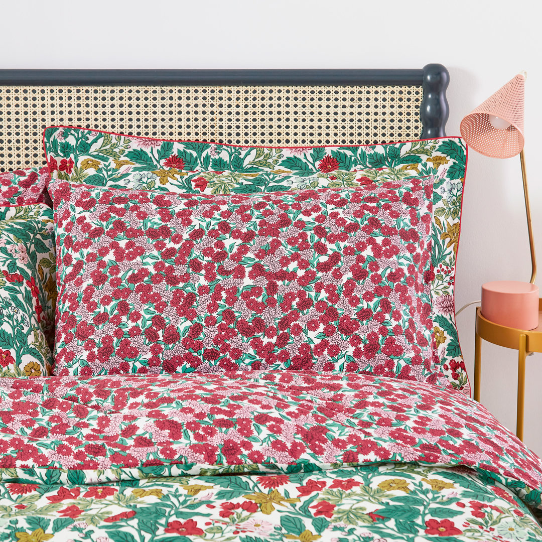 Rainbow Floral Standard Cotton Percale Housewife pillowcase
