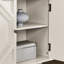 Buffet blanc antique de 65,2 po, construction moderne, rangement spacieux pour les fournitures pour animaux, design classique, lignes douces, bureau
