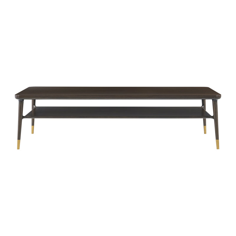 Stratton Street Round Marble Top Coffee Table, Fumed, 17" H x 64" W x 30" D