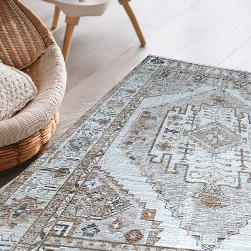 Emerald Elysian Beige And Rose Area Rug, Rectangle 200 x 300 cm