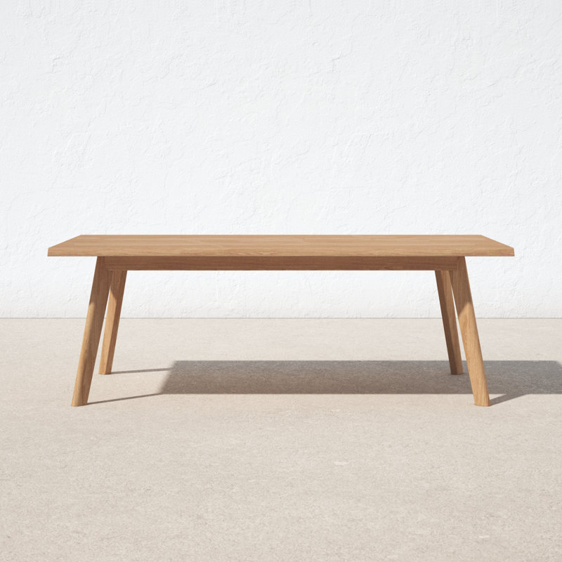 Ulla Rectangular Teak Outdoor Dining Table , 86'' in. W 43'' in. D