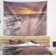Seashore dramatic sunrise sur sandy beach tapestry-28491663