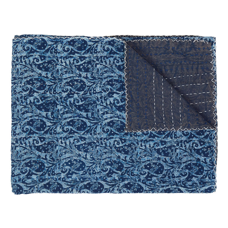 Kantha Knitted Throw Blanket