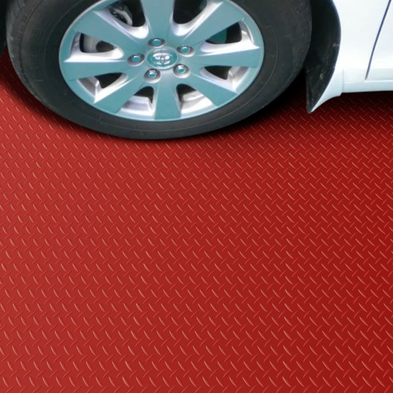 Plancher de garage l 59 po x L 204 po ANMINY, Rouge