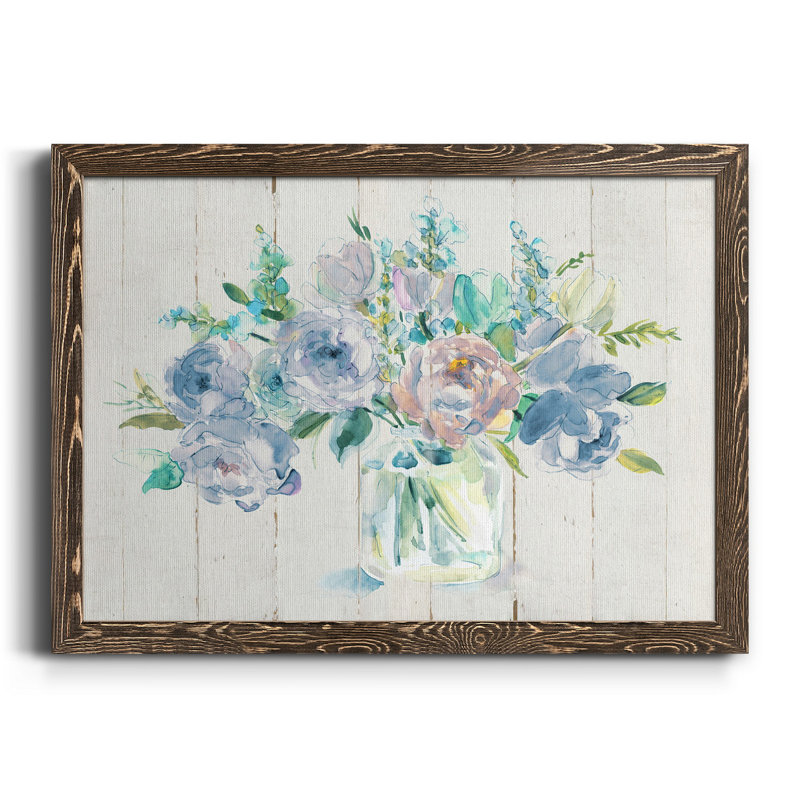 Sweet Summer - Toile encadrée de qualité supérieure - prête à être accrochée, Noyer, H 17 po x l 20 po x P 1 po