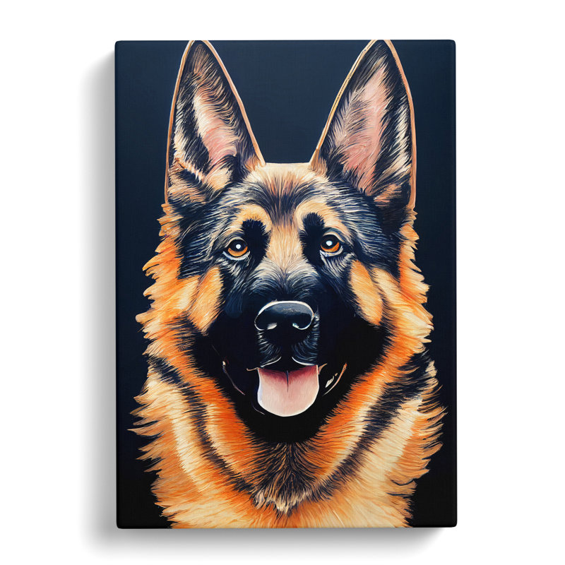 German Shepherd Portrait Vol.2 - Wrapped Canvas, 60cm H x 40cm W x 3cm D