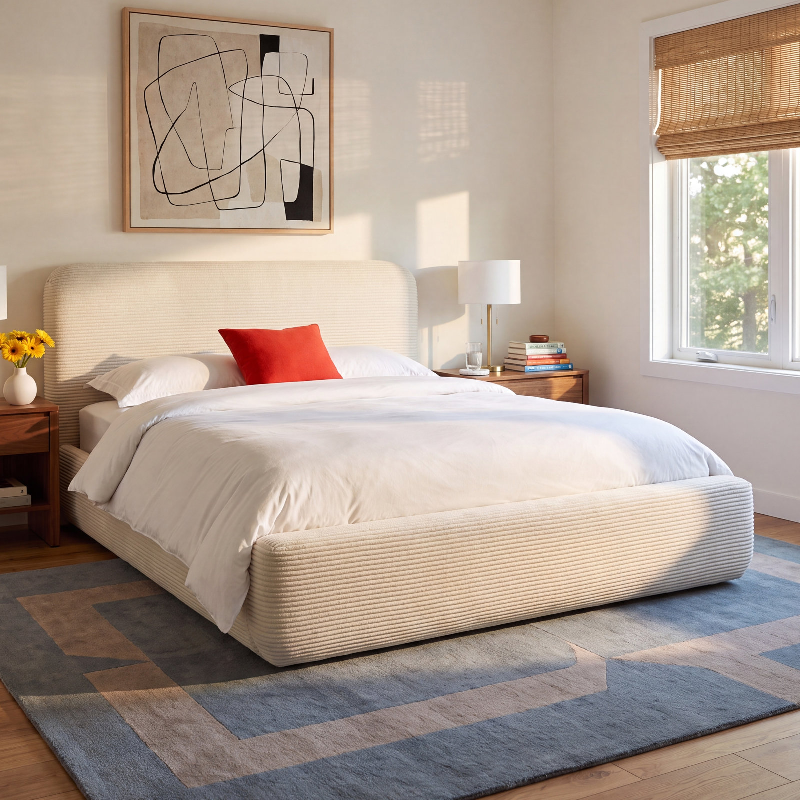 Upholstered Platform Bed, Queen