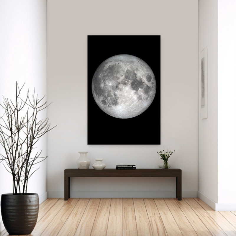 La lune, abstrait, paysage contemporain, art naturel, H 60 po x l 40 po