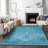 Premium Machine Washable Kiyondrea Blue Rug