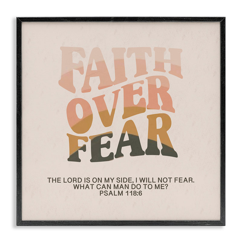 «Retro Faith Over Fear», art de la giclée par Amylee Week, Giclée encadrée noir minuit, H 12 po x l 12 po