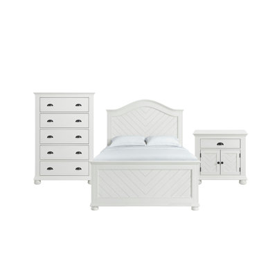 Govia Panel Bedroom Set In White