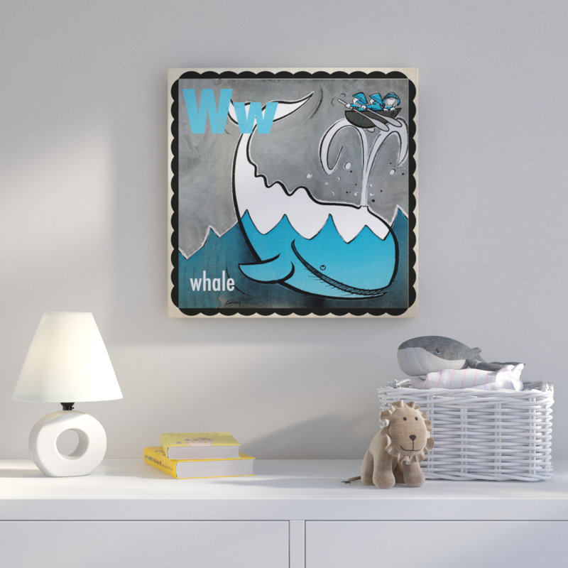Whale - Wrapped Canvas Print, 81cm H x 81cm W