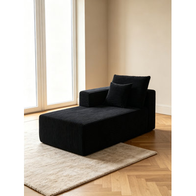 63" D Modular Sectional Corduroy Sofa, U-Shaped Minimalist Couches，Modern Deep Seat Convertible Sleeper Sofa Bed，Upholstered Couches For Living Room