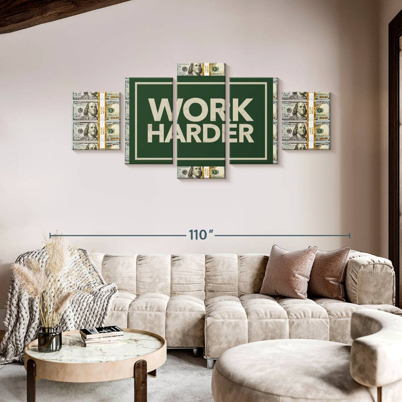 Work Harder, 42" H x 92" W