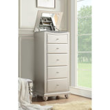 Willa 5-Drawer Lingerie Chest in Platinum
