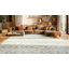 Tapis ivoire / vert à motif géométrique Almus-862742574