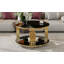 Table basse Modern Modern Mirror, base asymétrique en métal, base cylindrique circulaire en métal