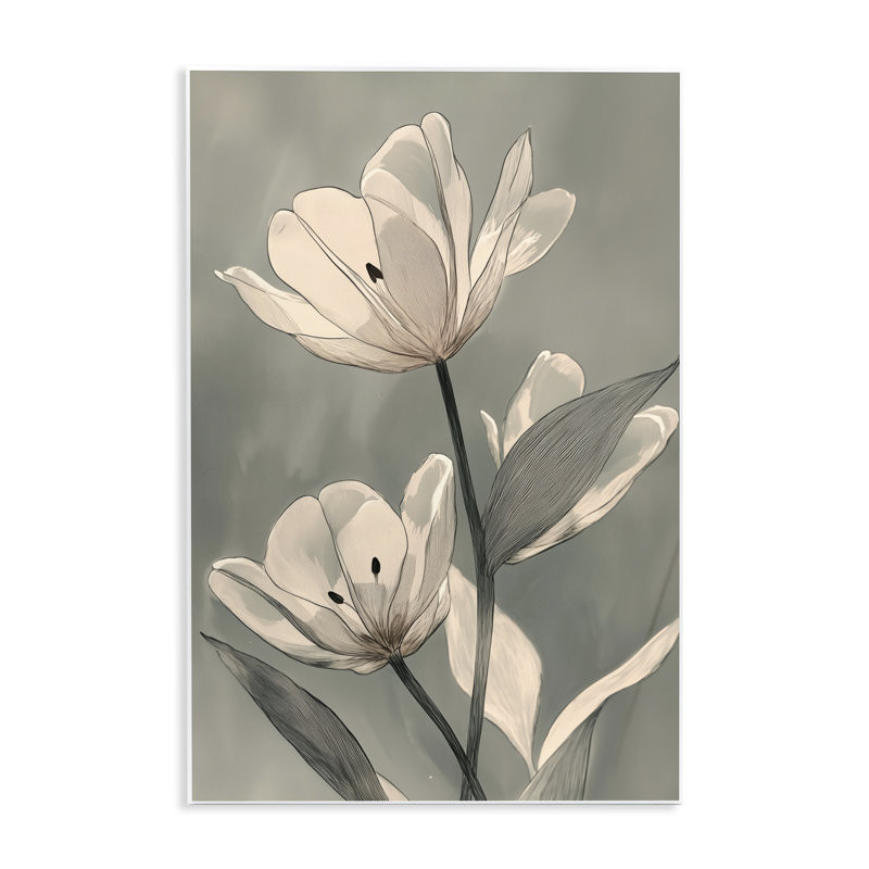 Plaque murale Times Three Budding Flowers, design par Annabelle Hall, H 15 po x l 10 po