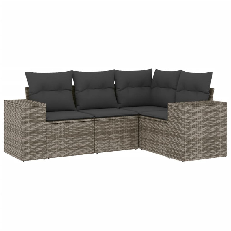 Vidaxl Garden Sofa Set Gray, Dark Gray