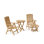 Bahama Outdoor 4 - Piece Teak Bistro Set