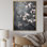 Fleurs de cerisier blanches sur 20 nuances de gris - impression sur toile encadrée cerisier