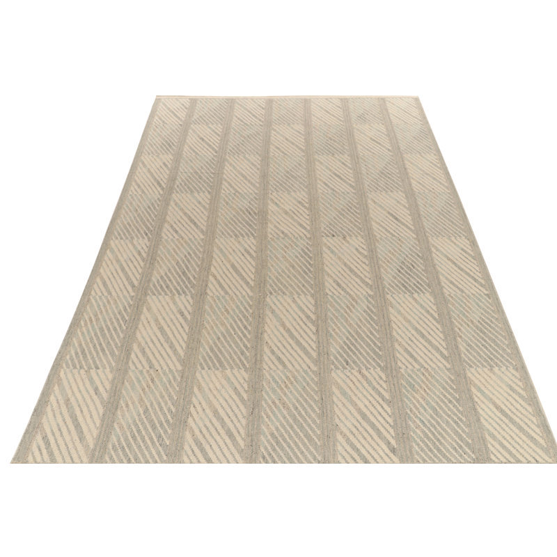 Scandinavian Wool Geometric Area Rug, Rectangle 12' x 18'