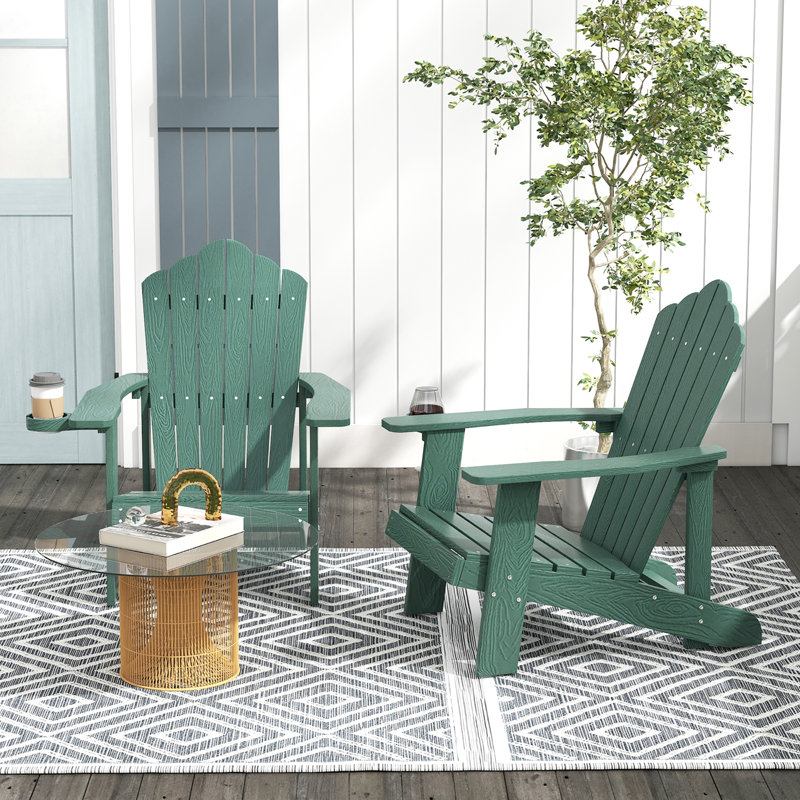Chaise Adirondack en plastique Gumbert, Vert
