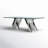 Ammerman Glass Top Metal Base Dining Table-600084515-599811099