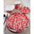 Red Swirl 6'' Handmade Appetizer Plate