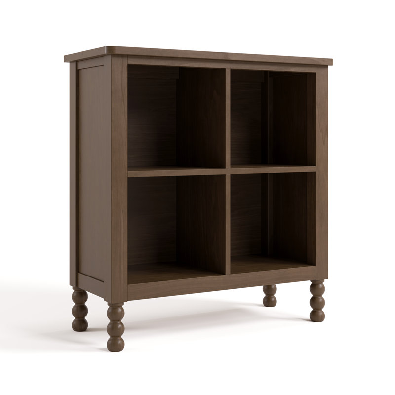 Rio 4 Cube Storage Organizer Bookcase, Hazelnut