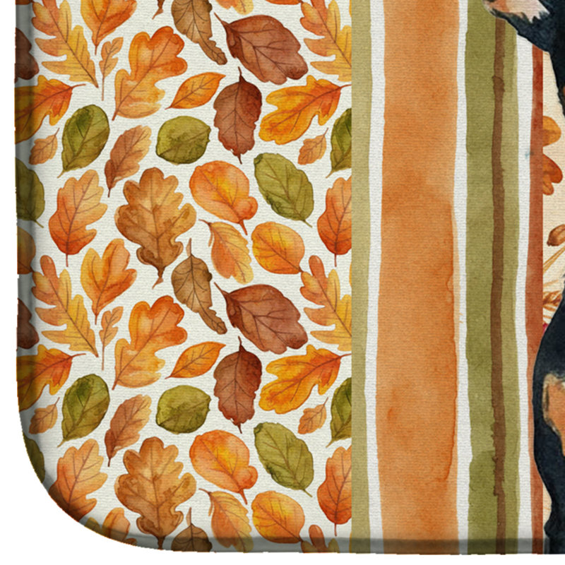 Tapis de séchage d'automne noir et brun