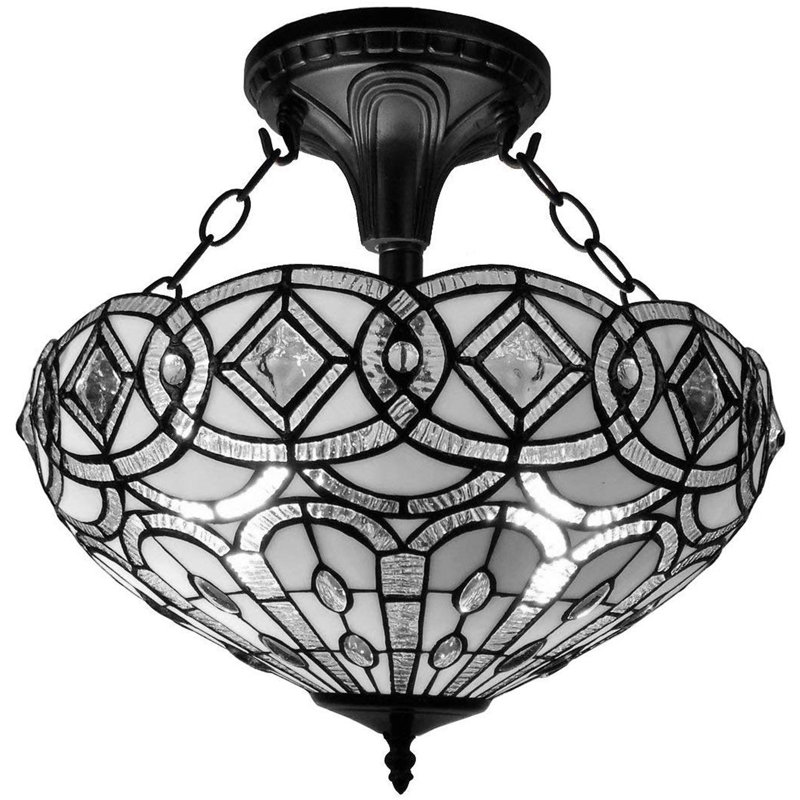 Edmundson Glass Semi Flush Mount