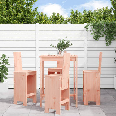 Avionne Brayden Studio Bar Set with Wood Frame and Solid Wood Outer Material
