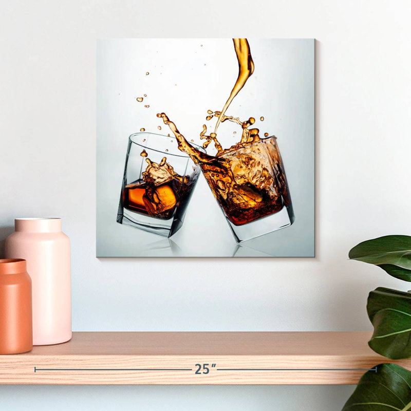 Yarlin éclaboussant des boissons de whisky, H 16 po x l 16 po